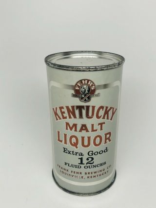 Kentucky Malt Liquor - Flat Top Beer Can.  Frank Fehr - Louisville,  Kentucky - Ky