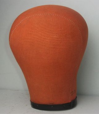 Vintage Canvas Wig Hat Mold Head Block Form For Mannequin Display Millinery
