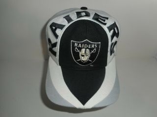 Vintage 90s Team Nfl Oakland Los Angeles Raiders Spell Out Snapback Hat Cap