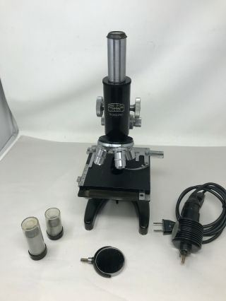 Vintage Carl Zeiss Jena Microscope With (no Case)