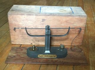 Vintage Egg Scale With Wooden Box,  Master Mfg Co,  Cinc Ohio