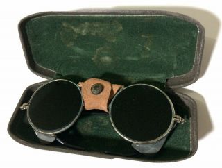 Welding Vintage Safety Steampunk Glasses Gl H5 On Lenses Metal Case Defects