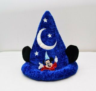 Disney Parks Mickey Mouse Wizard Sorcerer Fantasia Plush Ears Hat Kids Small