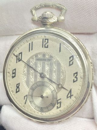 Vintage 12s 17j Art Deco Waltham Pocket Watch 14k Gold Filled Case