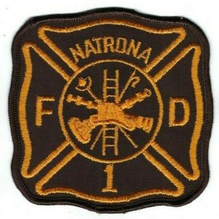 Natrona (allegheny County) Pa Pennsylvania Fire Dept.  1 Patch - Cheesecloth