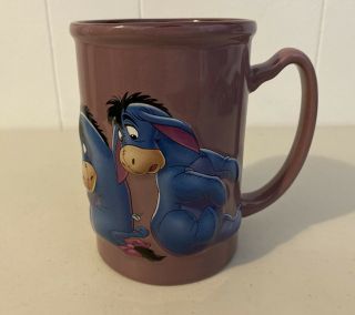 Walt Disney World Winnie The Pooh Eeyore 3d Embossed Coffee Tea Mug Cup 16oz