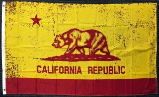 3x5 Red And Gold California State Flag Republic Ca Outdoor Garden Banner Usa