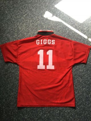 1996 Umbro Home Vintage Manchester United Football Shirt Giggs 11
