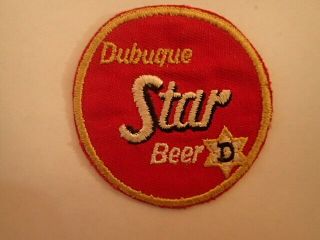 Vintage Dubuque Star Beer Cloth Sew - On Patch