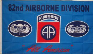 Blue 82nd Airborne Flag 3x5 Ft Banner Better Quality Usa Seller