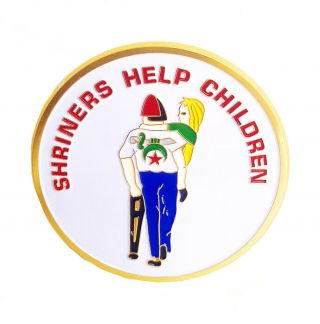 Shriners Help Children Car Emblem 2 3/4 Inch Peel & Stick Cshc