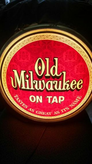 Old Milwaukee Lighted Window Beer Sign