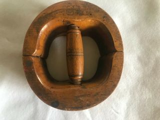 Antique Wooden Hat Mold Stretcher 6 7/8 " Old Hand Made Wood Millinery Tool