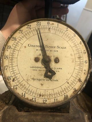 Vintage Columbia Family Scale 24 Lb Landers Frary Clark