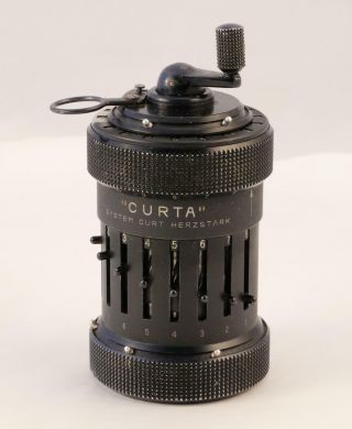 Early Curta Type 1 Mechanical Calculator / Adding Machine.  S/N 5028 2