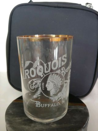 Prepro Iroquois Beer And Ale Buffalo Ny Etched Glass