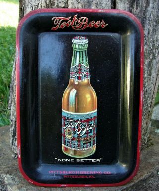 Pre Pro Tech Advertising Beer Tray Pittsburg Brewing Co.  Iron City.