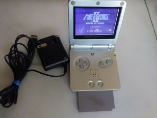 Vintage Nintendo Gameboy Advance Sp Silver Handheld Gba