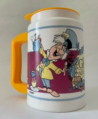 Vintage Disney Alice In Wonderland Insulated Coca Cola Travel Cup Mug Whirley