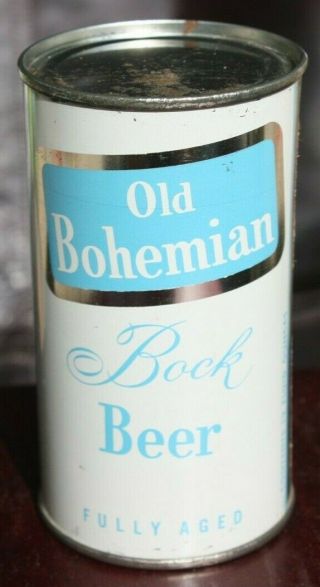 Earliest Design Old Bohemian Bock All -,  Bottom - Opened Flat Top Beer Can