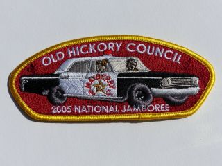 Old Hickory Council 2005 National Jamboree Boy Scout Jsp Red Patch Mayberry Car