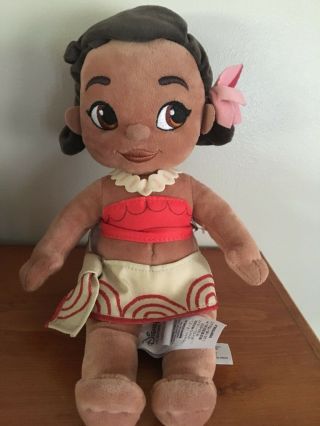 Disney Store Toddler Moana Plush Doll - 12 " Euc