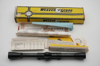 Weaver C6 Scope.  22 Tip - Off 3/4 " Mount Lnib Vintage El Paso Tx Usa W/ Manuals