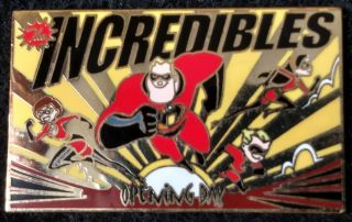 The Incredibles Opening Day Cast Member Exclusive Disney Pin Le1500