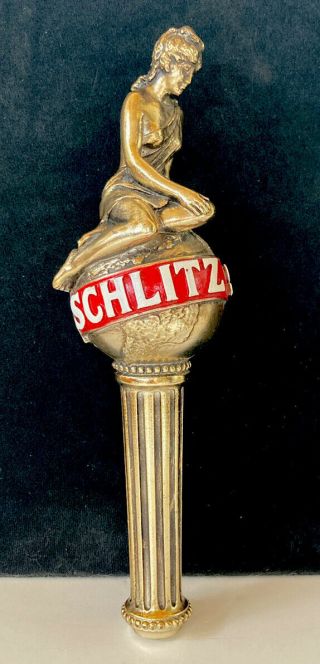 Vintage 1970’s Schlitz “lady On Top Of The World” Beer Tap Handle