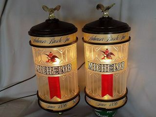 Vintage Michelob Beer Lighted Wall Signs Sconces