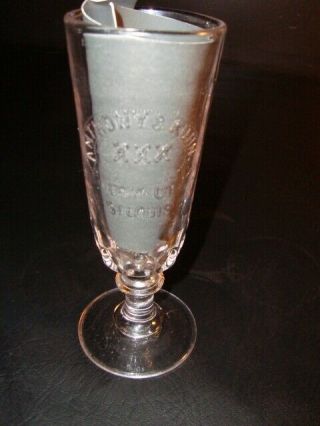 Circa 1900 Anthony & Kuhn Brewing Company Xxx Stemware Glass,  St.  Louis