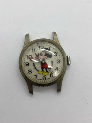 Vintage Bradley Mickey Mouse Watch Walt Disney Production Swiss -