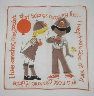 Vintage Brownie Girl Scout Hankie - Handkerchief 1970’s Smile In My Pocket