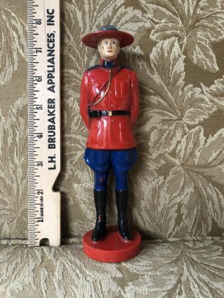 Vtg 60s Royal Canadian Mountie Mounted Police Hard Plastic Figure Reliable