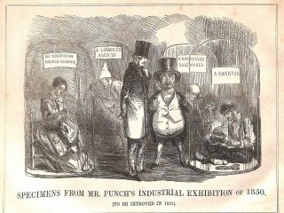 Industrial Exhibition.  1850.  Great Exhibition.  1851.  Punch Cartoon.  Antique