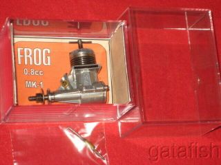 Vintage Frog.  8cc Miniature Diesel Model Airplane Engine Display Box