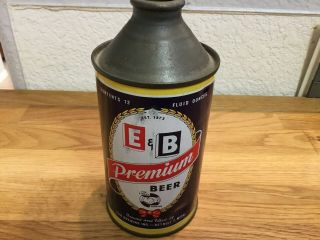 E & B Premium Beer (160 - 19) Empty Cone Top Beer Can By E & B,  Detroit,  Mich.