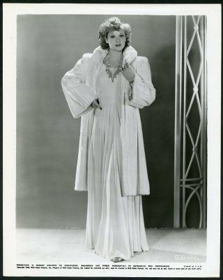 Lucille Ball In Stunning White Gown Vintage 1940 Rko Portrait Photo
