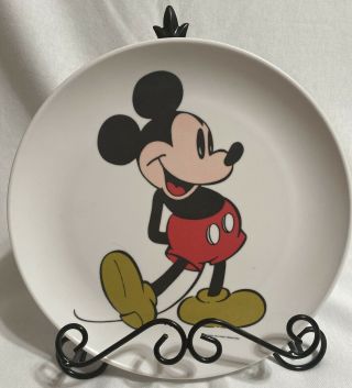 Vintage Mickey Mouse Walt Disney Productions Melamine Plastic Plate.  Pre - Owned