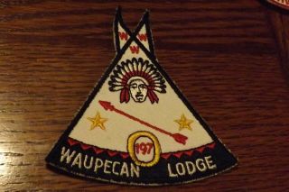 Boy Scout Patch Oa Waupecan Lodge C/e Gauze Back