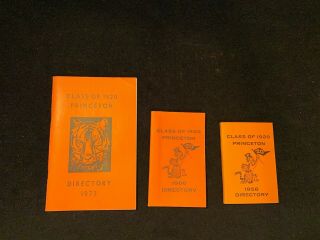 3 Vtg Princeton University Class Of 1920 Directory Booklet 1956 1960 1973