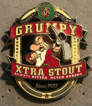 Disney Wdw 2008 Grumpy From Snow White And The Seven Dwarfs Extra Stout Pin