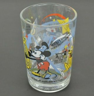 Mcdonalds Disney Drinking Glass Cup Tumbler 100 Years Of Magic Mickey Mouse