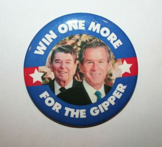 2000 Bush & Reagan President Campaign Button Political Pinback Pin Election