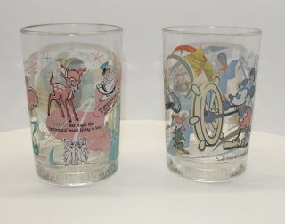 Vintage Walt Disney World Mcdonalds 100 Years Of Magic Set Of 2 Glasses Collect