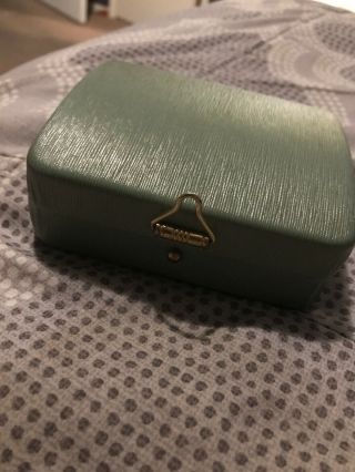 Vintage Small Green And Pink Jewelry Case