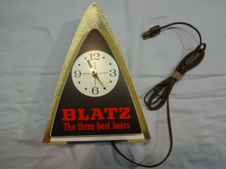 Blatz Beer Vintage Back Bar Clock Light