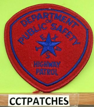 Texas Department Of Public Safety Highway Patrol Felt (police) Shoulder Patch Tx