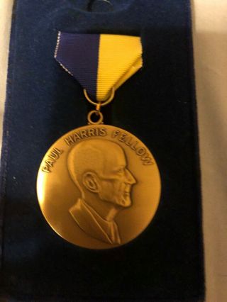 Rotary International Club Paul Harris Fellow [WAKO] Medal Pendant w/ Case Vtg 3