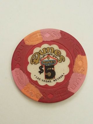 Dunes Las Vegas $5 Casino Chip Vintage 14th Ed R6 Marquee Obsolete